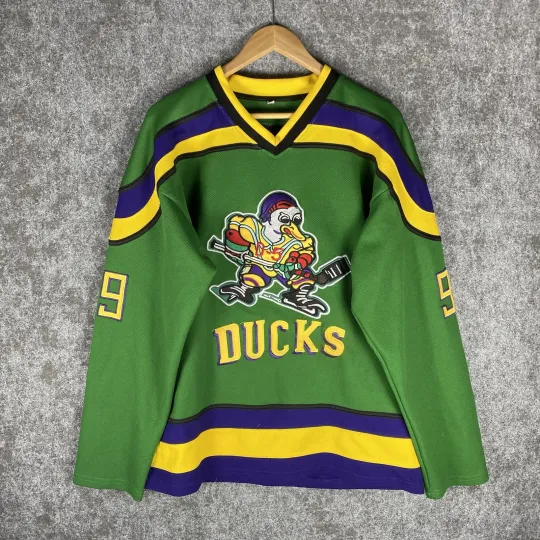 Mighty Ducks Movie Jersey Adam Banks #99 Ice Hockey Jersey Green