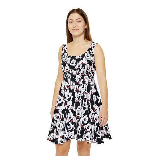 Discover Many Faces of Mickey Mouse Women's Skater Dress