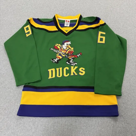 Discover Youth Mighty Ducks Disney Movie Hockey Jersey Omalley #96 Youth 48