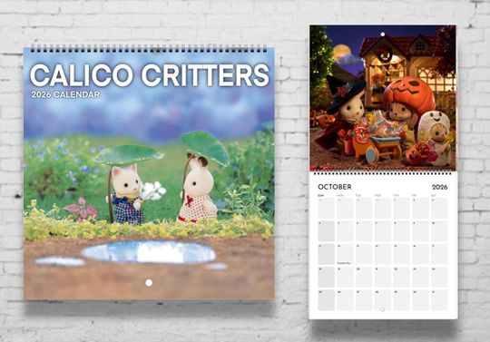 Discover Calico Critters 2026 Calendar | 2026 Calendar | Calico Critters Keychain | Cute Wall Art | Sylvanian Families | Cute Gifts | Trinkets