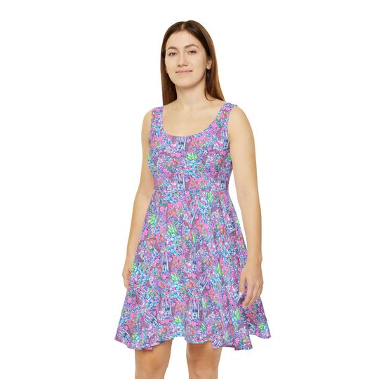 Discover Bright Tropical Dreams Cinde's Mice Women's Skater Dress