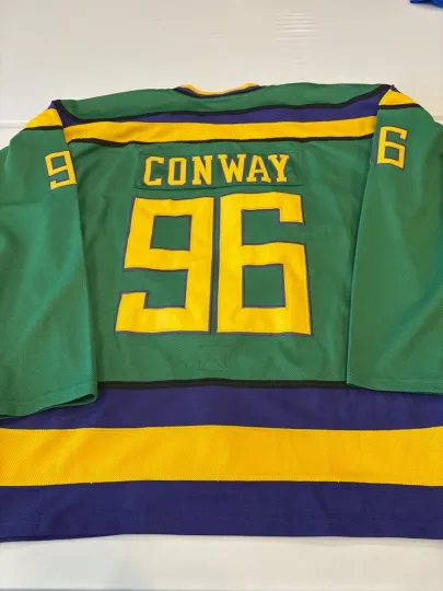 Mighty Ducks Movie Charlie Conway Green Hockey Jersey