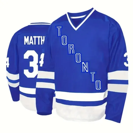 Discover Custom Youth/Men Matthews #34 Hockey Jersey Sewn Any Name&Number Original Design