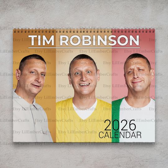 Tim Robinson Wall Calendar 2026, New Year Calendar And Planner, Unique Christmas Gift, Calendar Gift, Holiday Gift Ideas