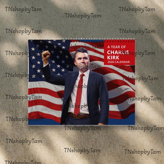 Discover Charlie Kirk Calendar 2026 Turning Point USA Inspirational Wall Calendar Daily Planner Inspirational Desk Decor, Happy new year 2026