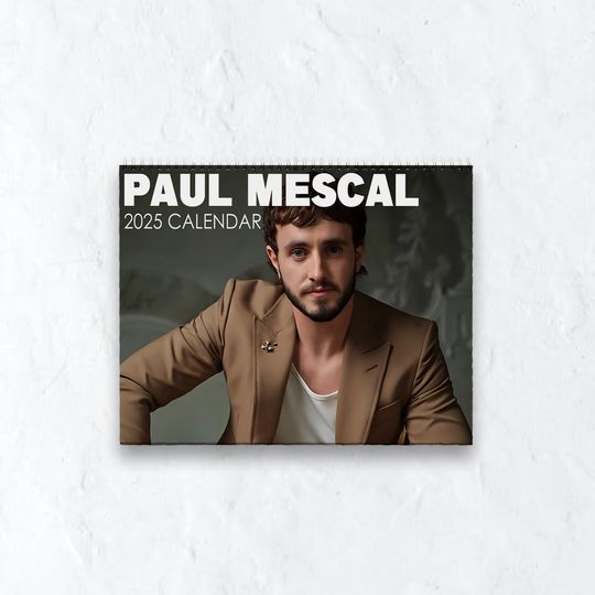 Paul Mescal 2026 Wall Calendar Planner, Unique Holiday Gift, Fan Gift, New Year Gift, Paul Mescal Celebrity Merch, Celebrity Crush Merch