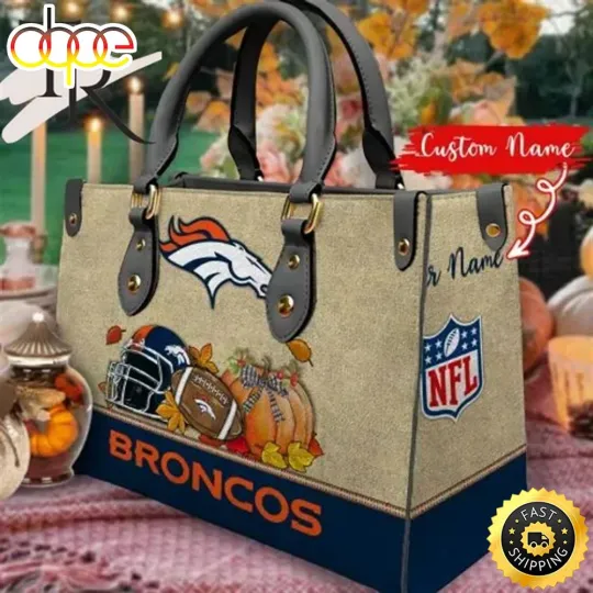 Discover Personalized Denver_Team Broncos Autumn Leather Bag, Custom Leather Bag