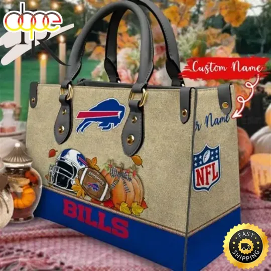 Discover Personalized Buffalo Team_Bills Autumn Leather Bag, Custom Leather Bag