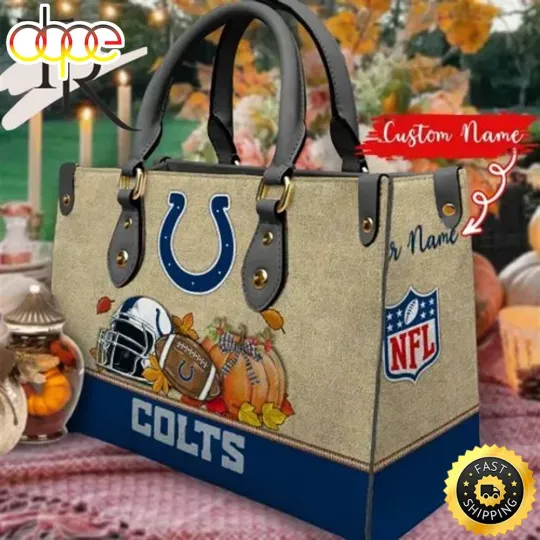 Discover Personalized Indianapolis_Team Colts Autumn Leather Bag, Custom Leather Bag