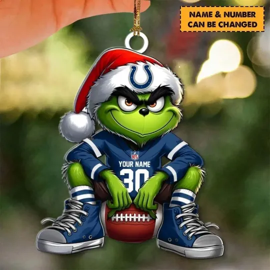 Discover Personalized Indianapolis Football Team Colts funny character Christmas Ornament Gift