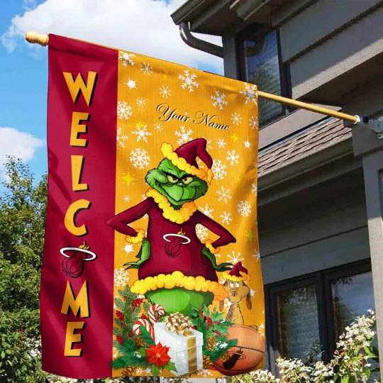 Personalized Miami Team Heat Christmas Garden Flags Gifts For Fans