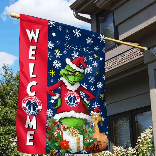 Personalized Washington Team Wizards Christmas Garden Flags Gifts For Fans