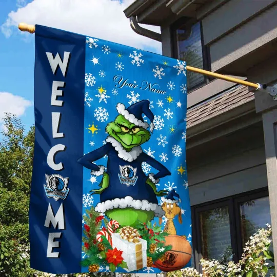 Personalized Dallas Team Mavericks Christmas Garden Flags Gifts For Fans