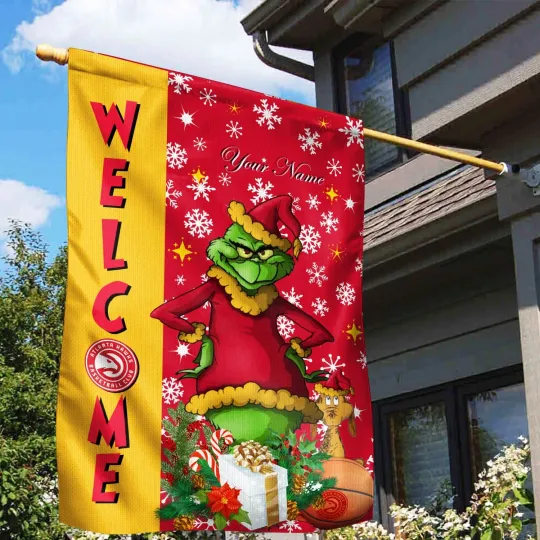 Discover Personalized Atlanta Team Hawks Christmas Garden Flags Gifts For Fans