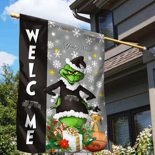 Personalized San Antonio Team Spurs Christmas Garden Flags Gifts For Fans