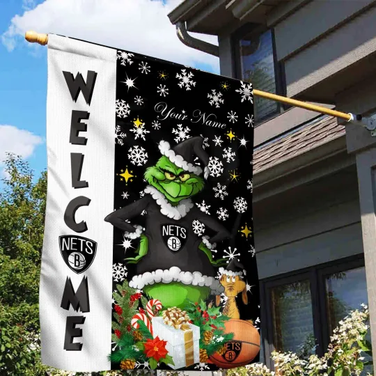 Personalized Brooklyn Team Nets Christmas Garden Flags Gifts For Fans