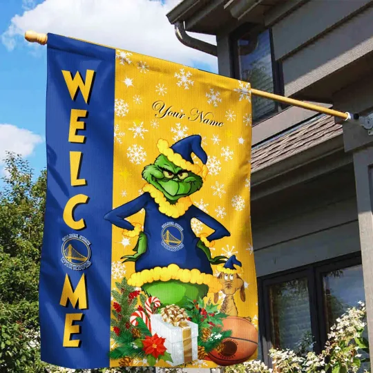Personalized Golden State Team Warriors Christmas Garden Flags Gifts For Fans