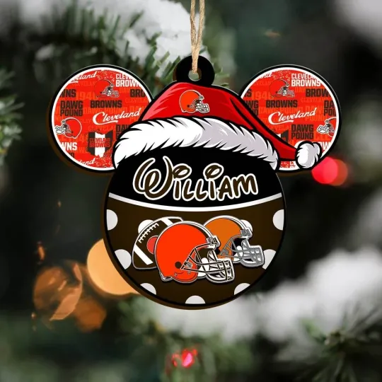 Discover Personalized Cleveland Team Browns Sport Christmas Ornament, For Football Fan
