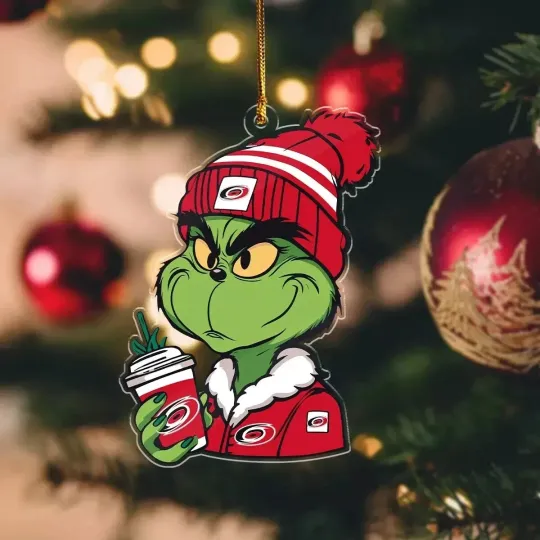 Discover Personalized Carolina Team Hurricanes Sport Christmas Ornament, For Hockey Fan