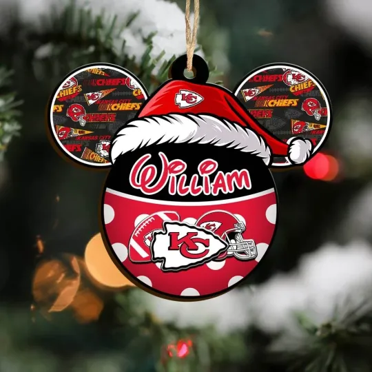 Discover Personalized Kansas City Team Chiefs Sport Christmas Ornament, For Football Fan