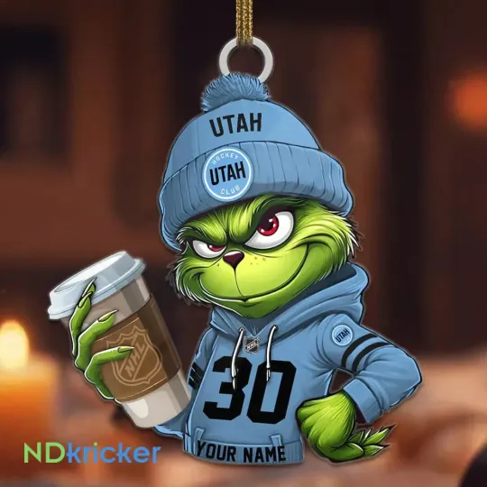 Discover Personalized Utah Team Hockey Sport Christmas Ornament, For Hockey Fan