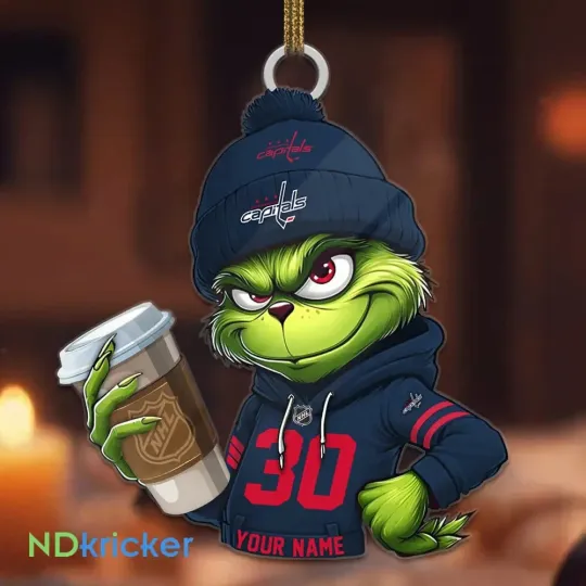 Discover Personalized Washington Team Capitals Sport Christmas Ornament, For Hockey Fan