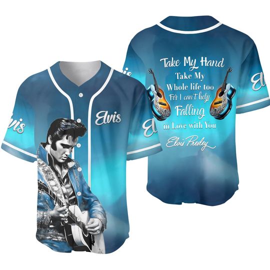 Elvis Presley Baseball Jersey, Elvis Jersey Baseball Jersey, Elvis King Baseball Jersey