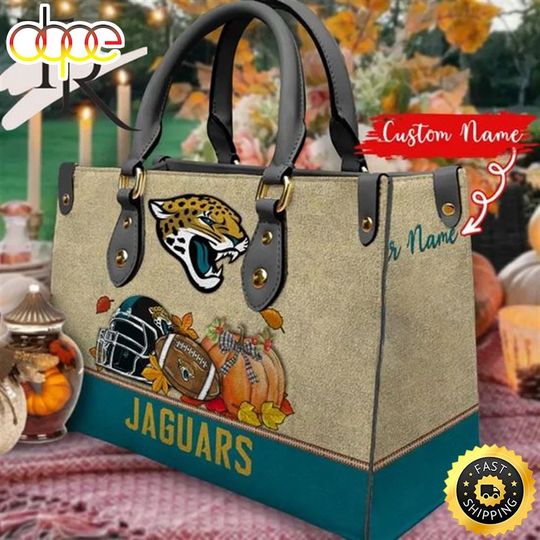 Personalized Jacksonville Team Jaguars Autumn Leather Bag