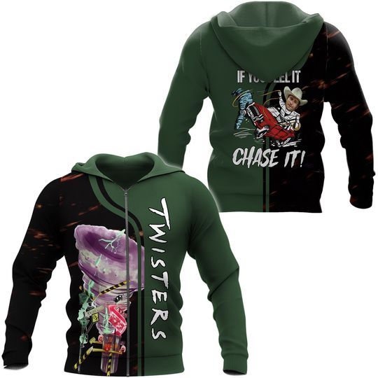 If You Feel It, Chase It TWISTERS Zip Hoodie