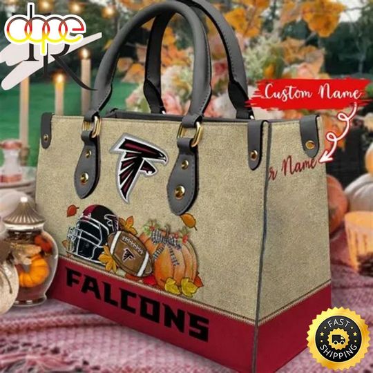 Personalized Atlantas Team Falcons Autumn Leather Bag