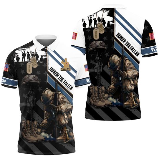 Veteran Polo Shirt, Honor The Fallen Veteran Shirt, Veteran Gifts For Men