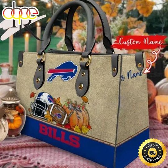 Personalized Buffalo Team Bills Autumn Leather Bag