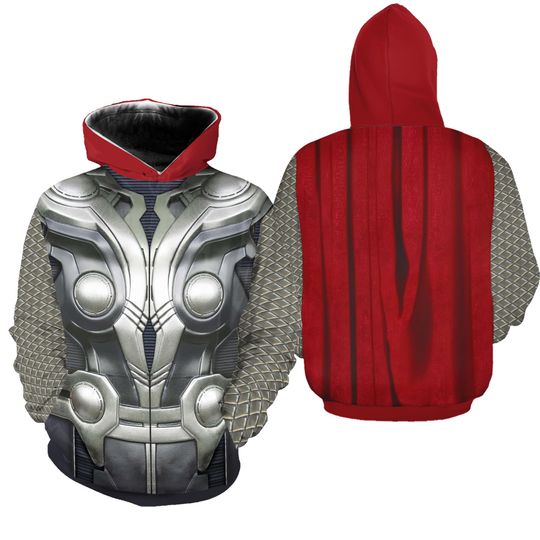 Thor Asgard Costume 3D Hoodie and Joggers Set, Thunder Lord Cosplay Shirt, Hero Movie 3D Print Outfit