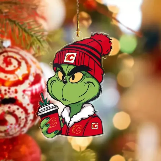 Calgary Team Flames Sport Christmas Ornament, For Hockey Fan