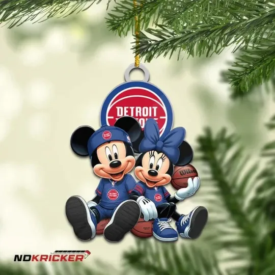 Discover Personalized Detroit Team Pistons Sport Christmas Ornament, For Basketball Fan