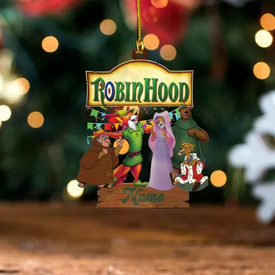 Personalized Robin Hood Ornament, Gift for Robin Hood Lovers