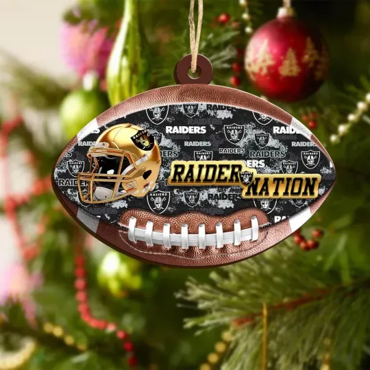 Las Vegas Team Raiders Sport Christmas Ornament, For Football Fan