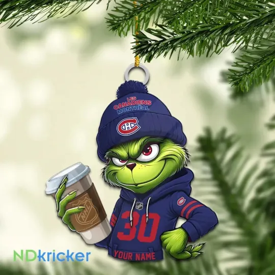 Personalized Montréal Team Canadiens Sport Christmas Ornament, For Hockey Fan