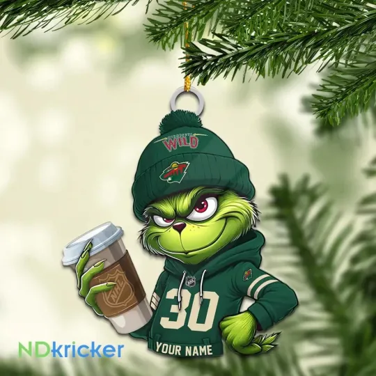 Personalized Minnesota Team Wild Sport Christmas Ornament, For Hockey Fan
