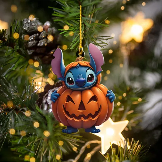 Discover Personalized Stitch Halloween Ornament, Gift for Stitch Lovers