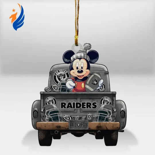 Discover Personalized Las Vegas Team Raiderss Mouse Christmas Ornament, Christmas Gift