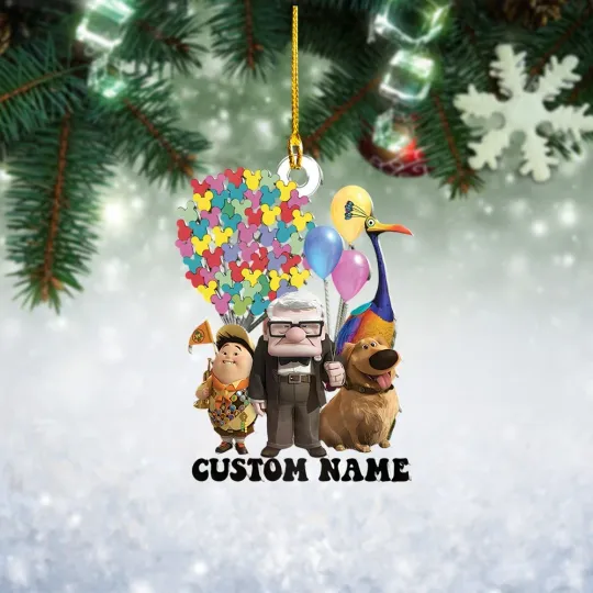 Discover Personalized Disney Up Christmas Ornament, Gift for Up Lovers
