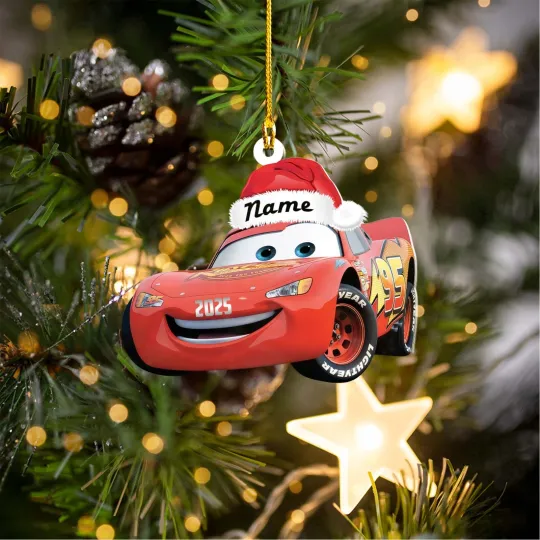 Discover Personalized Lightning McQueen Ornament, Gift for Lightning McQueen Lovers