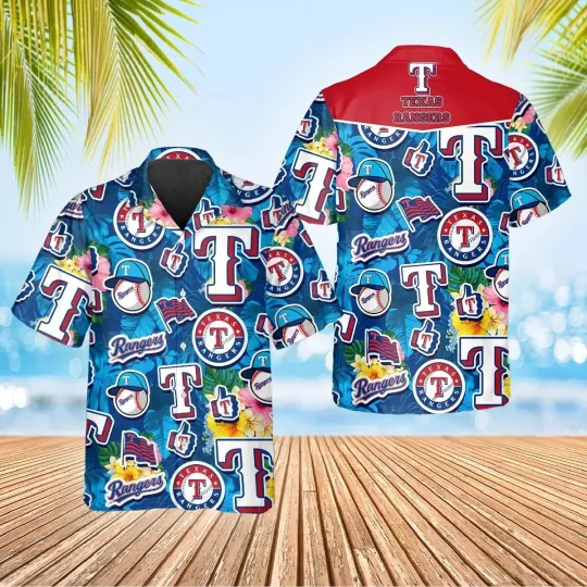 Discover Texas Baseball Team Rangerss Hawaiian Shirt