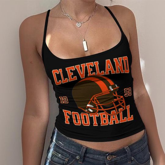 Discover Cleveland Football Tank Top, Womens Game Day Shirt, Vintage Style Sports Outfit