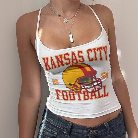 Discover Kansas City Football Tank Top, Womens Square Neck Tank, Game Day Top, Football Fan Apparel, Vintage