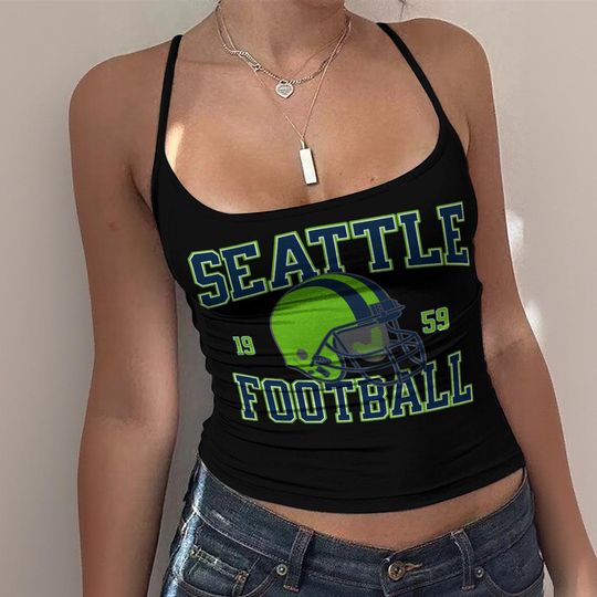 Discover Seattle Football Tank Top, Womens Game Day Top, Vintage Sports Outfit