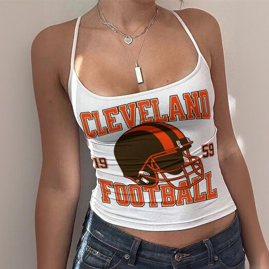 Discover Cleveland Football Tank Top, Womens Game Day Top, Vintage Sports Outfit