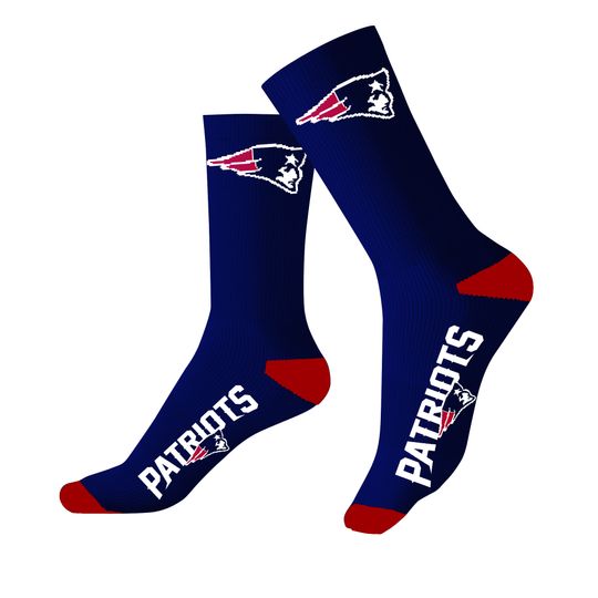 football New England Patriots Team Color Quarter Socks Mens Size Large 10-13