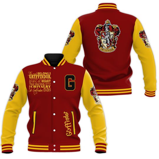 Harry Potter House Gryff*indor Baseball Jacket 220